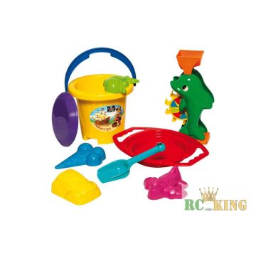 Megahomokozó 9 db + delfin, citromsárga