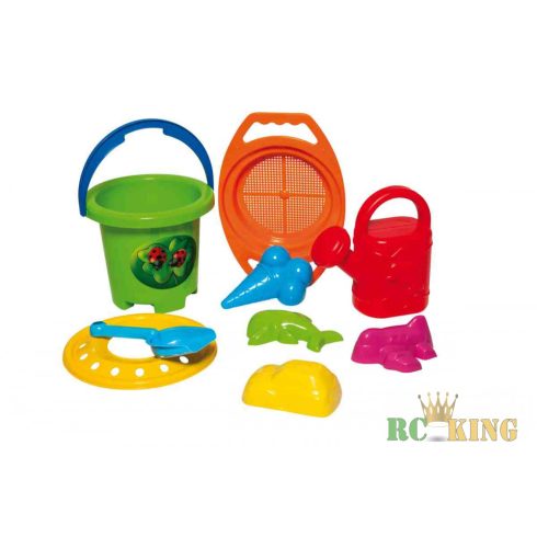 Megahomokozó 9 db + delfin, citromsárga