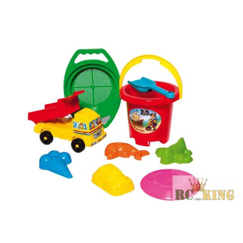 Megahomokozó 9 db + delfin, citromsárga