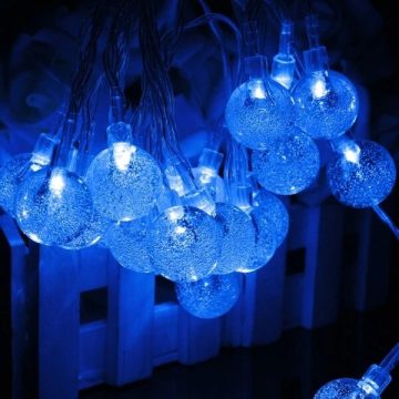   Minőségi Megbízható XMAS GÖMB FÜZÉR Kültérre PARTI 5M/10 Karácsonyi LED Villanykörte Égők 10 darab Karácsonyra Is