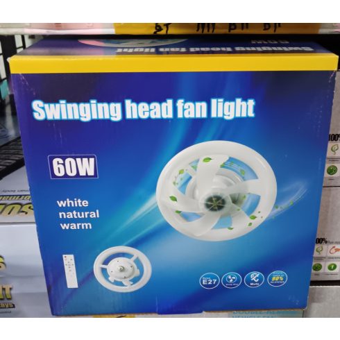 LED Csillár Lámpa Ventilátorral E27 Fehér Erős Fény Izzó