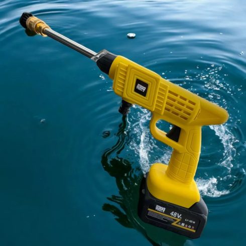 Ekotools hordozható, újratölthető, vezeték nélküli magasnyomású mosógép autóhoz