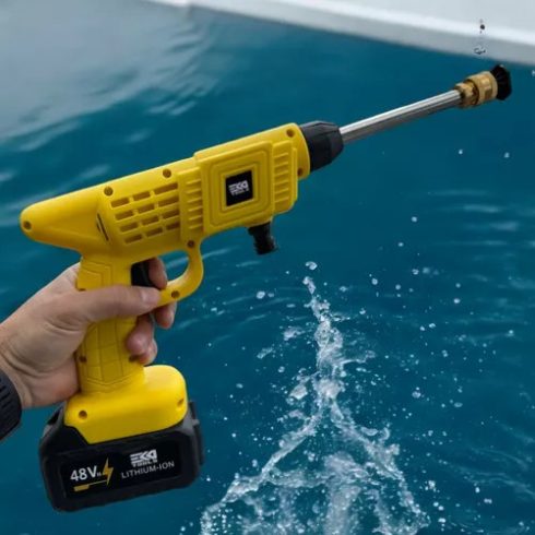 Ekotools hordozható, újratölthető, vezeték nélküli magasnyomású mosógép autóhoz