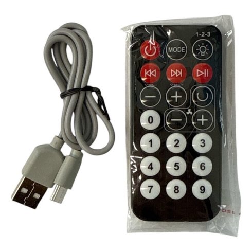 Erőteljes hordozható ventilátor napelemes és elektromos töltéssel, 8-INCH, beépített rádióval, Bluetooth hangszóróval és LED világítással (FP-355-S)