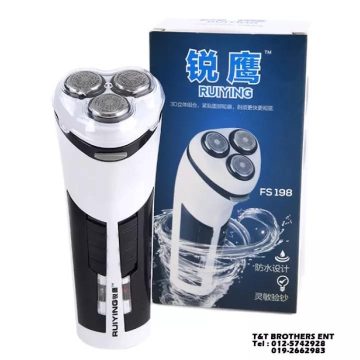   3 az 1 ben Túlélő Akkus Borotva RUIYING FS198 Elektromos Borotva Készülék Elemlámpa UV Pénz Vizsgáló Fény