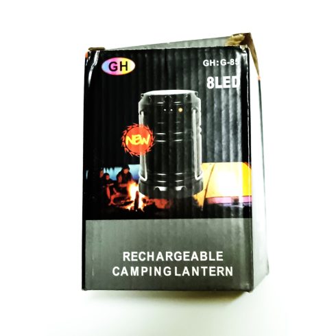 Camper Napelemes Kemping Lámpa Akkus Solar USB Telefon Töltővel Elemes Biztonsági Funkcióval