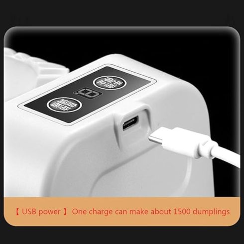 Gombóc készítő automata, elektromos, USB töltéssel, fehér