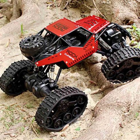 ÚJ HB 2 az 1 ben Rock Crawler 4WD RTR 1:18, 2.4g  Hójáró Lánctalpas Off-Road Távirányítású Sziklamászó Terepjáró autó Cserélhető Gumikkal