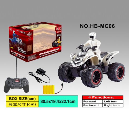Hb 666 1:12 Rc Kvad Quad ATV Modell Vezető Figurával