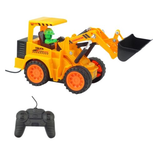 HONG FENG HF-2033A-8 Rc Távirányítós Kotró Gép Kotrógép Markoló Munkagép Játék Építőkockás Figurával Akkus 3.6V NiCd