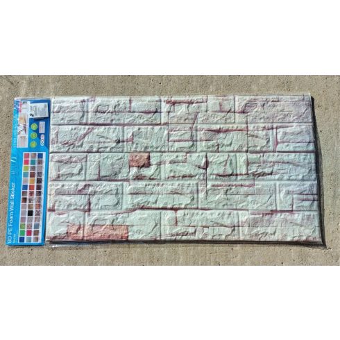 10 Darab Öntapadós 3d Tégla Hatású Dekor Falmatrica, Tapéta Homokkő Márvány Mintával 70x77x0,6 Cm