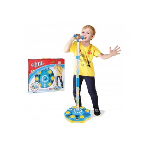 Sing Star KARAOKE Mikrofon  és Állvány Szett Gyerekeknek, Telefonhoz Csatlakoztatható 