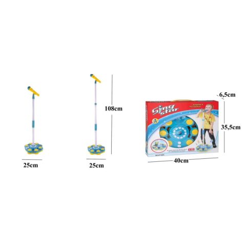 Sing Star KARAOKE Mikrofon  és Állvány Szett Gyerekeknek, Telefonhoz Csatlakoztatható 