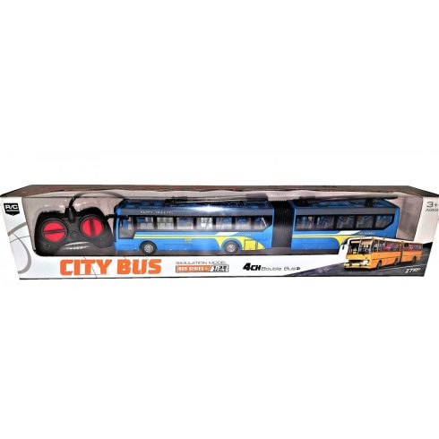 36 Cm Rc Távirányítós Csuklós Trolibusz 3.7V Lítium Akkuval1:32 Méretarány Busz