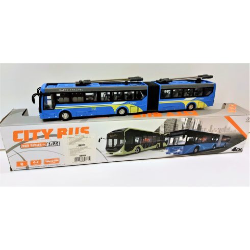 36 Cm Rc Távirányítós Csuklós Trolibusz 3.7V Lítium Akkuval1:32 Méretarány Busz