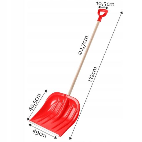 Hólapát Hókotró Kadax Polietilén/Fa Narancs 132 cm