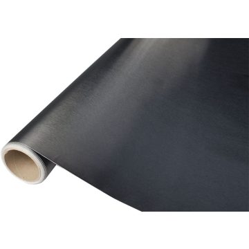 Fóliatekercs metálfényű csiszolt fekete 1,52x30m