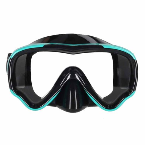 Maska do snurkowania okulary rurka fajka zestaw niebiesko-czarny