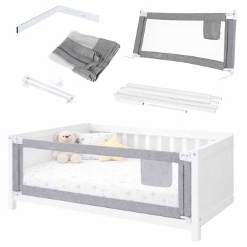   Barierka do łóżka ochronna zabezpieczenie blokada osłona 200cm szara