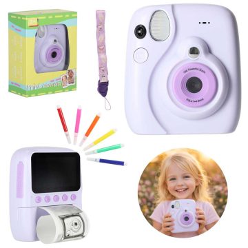   Digitális instant fényképezőgép 16x 128GB-os kazetták jelölő lila