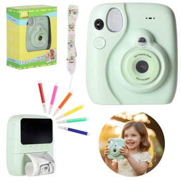   Digitális instant fényképezőgép 16x 128GB kazetták jelölő zöld