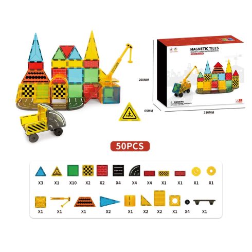 3D építőipari mágneses tégla 50 elem