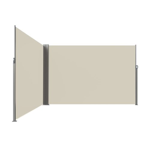 LUARO sarok terasz napellenző behúzható 180 x 620 cm bézs színben