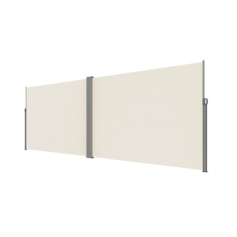 LUARO sarok terasz napellenző behúzható 180 x 620 cm bézs színben