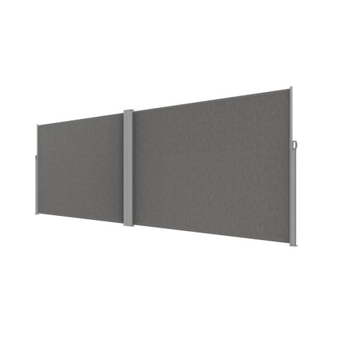 LUARO oldalsó terasz sarok napellenző behúzható árnyékoló 180 x 620 cm szürke