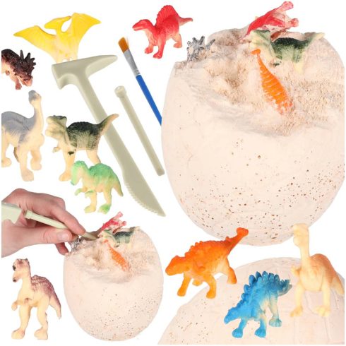 Dinoszauruszok ásatás dinoszaurusz tojás 12 figurás régészeti készlet