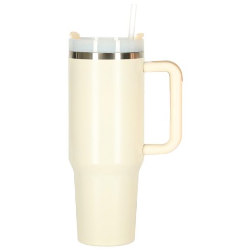 Termikus bögre szívószállal és fogantyúval termosz 1200ml tejszínhab