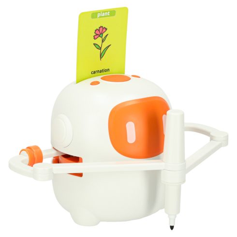 Oktatási robot interaktív tanulás rajzolni írás fiche készlet markerek narancssárga