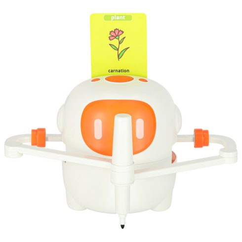 Oktatási robot interaktív tanulás rajzolni írás fiche készlet markerek narancssárga