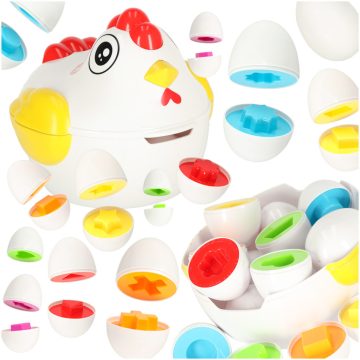   Oktatási puzzle sorter megfelelő formák tojás 10 db tyúk