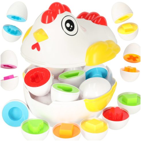 Oktatási puzzle sorter megfelelő formák tojás 10 db tyúk