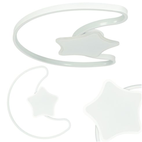 LED mennyezeti plafond lámpa gyerekszobába dimmelhető LUMELA + távirányító hold fehér