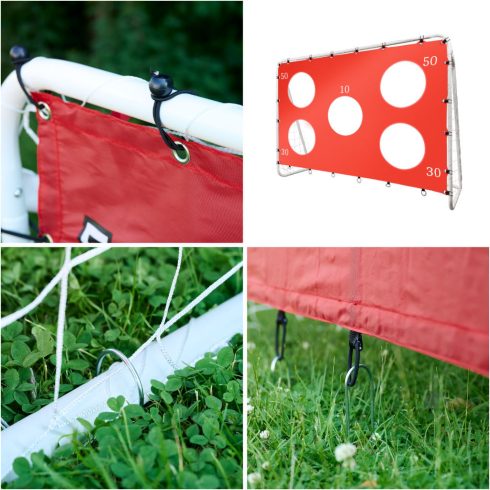 Gyermek foci edzőkapu 2in1 + pontossági alátét 215 x 153 x 76 cm