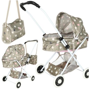 Babakocsi gondola mély + táska csillagok