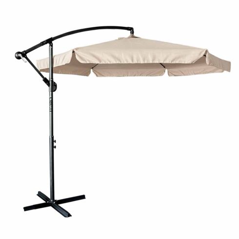 Kerti napernyő nagy összecsukható napernyő 290cm bézs színű gémekkel