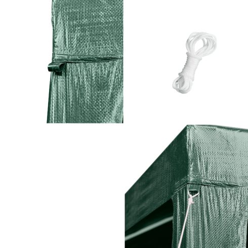 Sátor kerti party pavilon kereskedelmi pavilon zöld 2.5 x 2.5 m