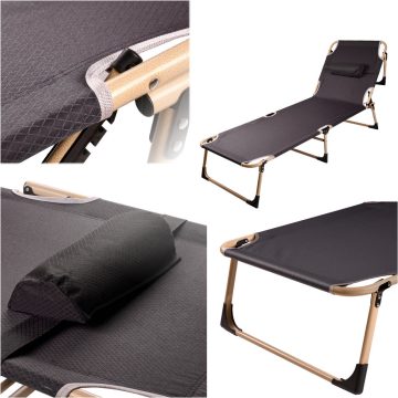 Összecsukható turista ágy Kanada 193 cm szürke