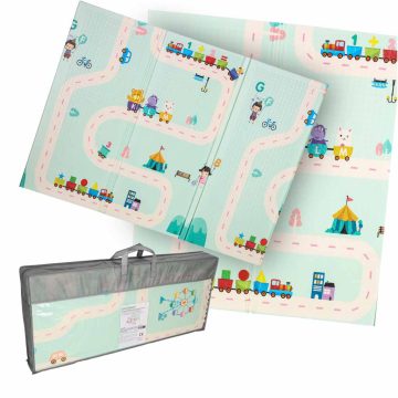   Oktatási kétoldalas habszivacs összecsukható panda utcai szőnyeg 180 x 200cm