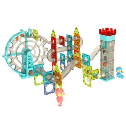 Mágneses téglák golyós pálya hang zenével 118 elemekkel