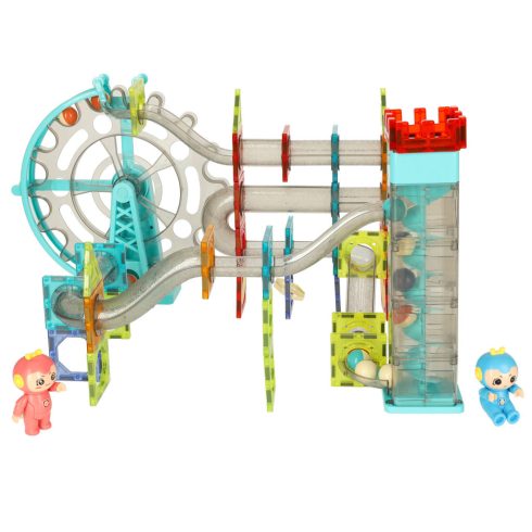 Mágneses téglák golyós pálya hang zenével 118 elemekkel