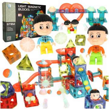 Mágneses golyós golyós pálya világító 202 darab