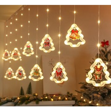 LED karácsonyfa kép függöny fényei 3m 10 USB izzók