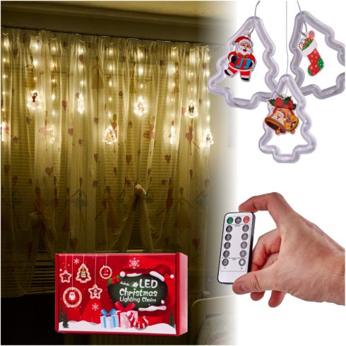 LED karácsonyfa kép függöny fényei 3m 10 USB izzók