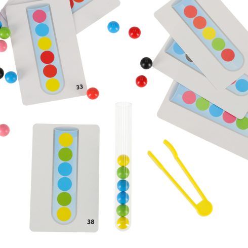 Oktatási kirakós színes montessori golyók