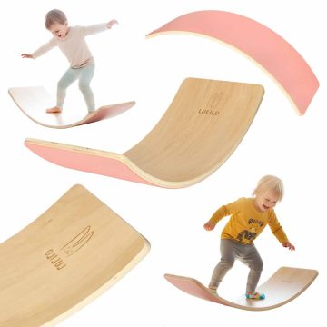   LULILO Ajlo gyermek filc hintaló egyensúlyozó tábla rózsaszínű