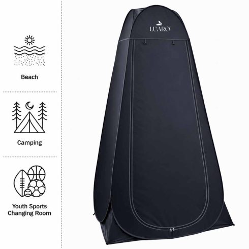 Sátor zuhanyzó öltöző hordozható wc fekete